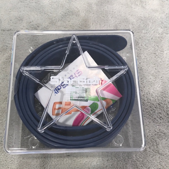 Star Belt by Weather Tech Unisex Navy Blue Belt New - Picture 1 of 6
